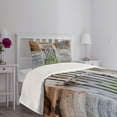 thumbnail image 5 of Ambesonne Prehistoric Country Quilted Bedspread Set 2 Pcs, Old Farmhouse, Twin Size, Brown Green Grey, 5 of 6