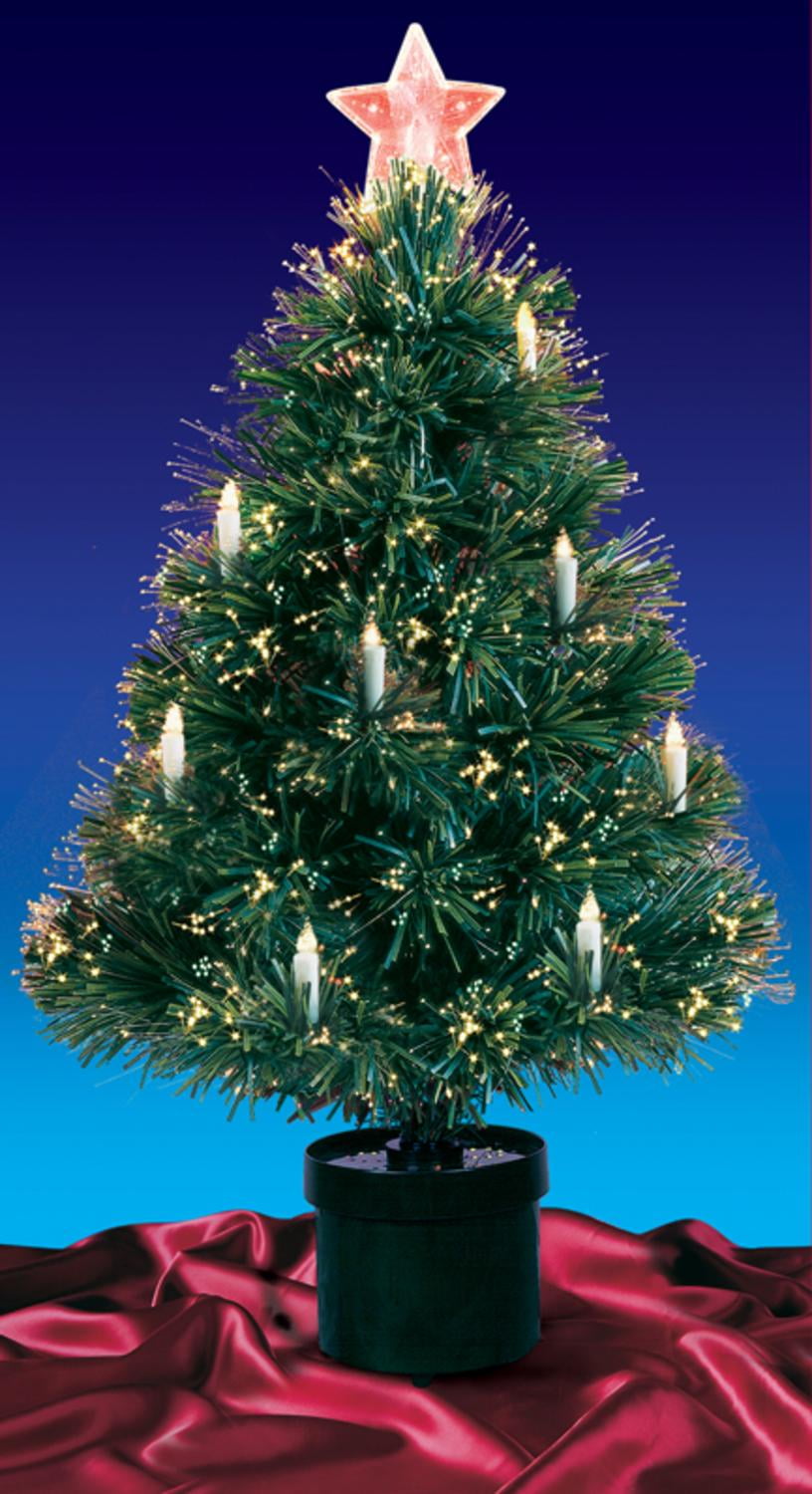 Northlight 4 Ft Pre Lit Fiber Optic Christmas Tree With Candles Northlight 4 Ft Pre Lit Fiber Optic Christmas Tree With Candles
