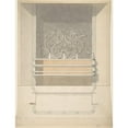 thumbnail image 2 of Benjamin Dean Wyatt 19x24 Black Ornate Framed Double Matted Museum Art Print Titled: Design for Cast-Iron Grate with Green Metal Surround (ca. 1814), 2 of 5