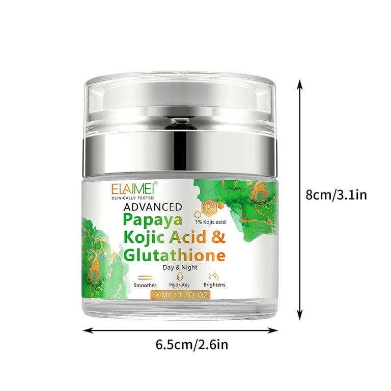 YiFudd Papaya Kojic Acid Glutathione Skin Whitening Moisturizer Care,  Antiwrinkle, Repair Fine Lines, 50ML - Walmart.com