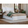 thumbnail image 4 of AFI Casanova Full Solid Wood Platform Bed with Panel Footboard and Twin Trundle, White, 4 of 15