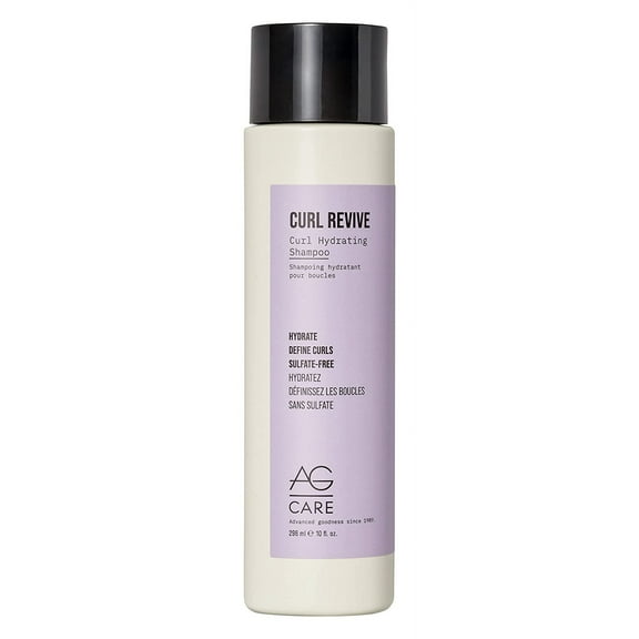 10 oz , AG Curl Revive Curl Hydrating Shampoo hair beauty, Pack of 1 w/ Sleekshop Pink Comb