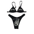 thumbnail image 2 of ITFABS Bikini Imprimé Amusant pour Femmes, Haut à Col en V Profond avec Bas, 2 of 6