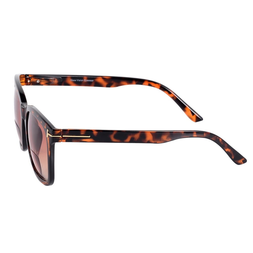 "The Jet Setter" 2 Pair of Women's Fashion Bifocal Reading Sunglasses - Glacier Pink/Tortoise - 1.50