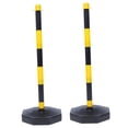 thumbnail image 4 of CRAFTHROU 2Pcs Plastic Traffic Cones Warning Column Delineator Post with Water Fill Base for Outdoor Parking, 4 of 8