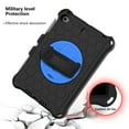 thumbnail image 2 of Allytech iPad mini Case for Kids, iPad mini 5 Cover, iPad mini 1 2 3 4 Case, Silicone 360 Rotating Hand Strap Kickstand Shoulder Strap Kids Friendly Cover for Apple iPad mini 1 2 3 4 5, Black/Blue, 2 of 6