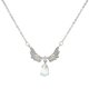 thumbnail image 1 of Collar con colgante de gota de piedra preciosa y alas de ángel para mujer, 1 of 6