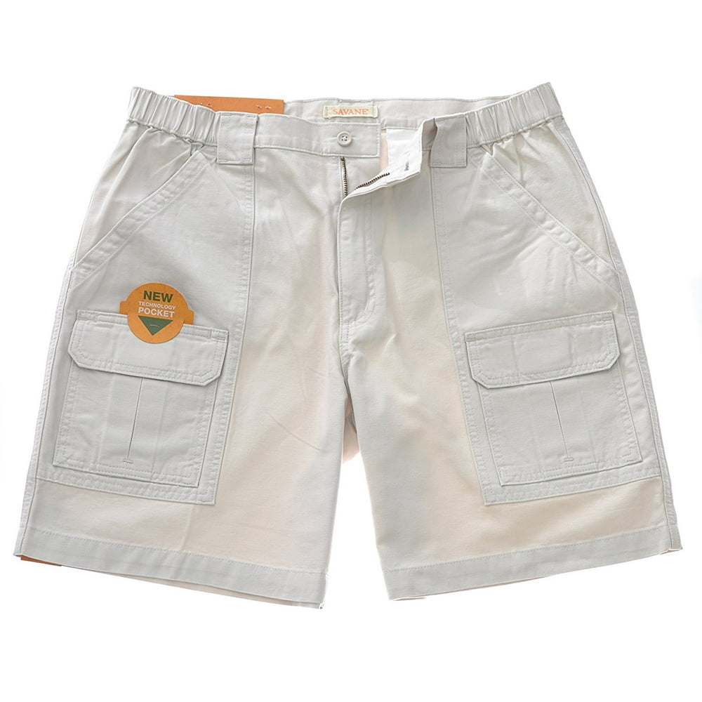 mens cargo shorts with tech pocket