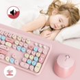 thumbnail image 4 of Combo de teclado y ratón GTSP Typewriter Pink Wireless, 4 of 6