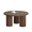 Walnut, variant on Pusnapku Round Coffee Table, 31.5" Wood Unique Accent Couch Table with 3 Fluted Legs, Farmhouse Small Circle Center Desk for Living Room, Bedroom