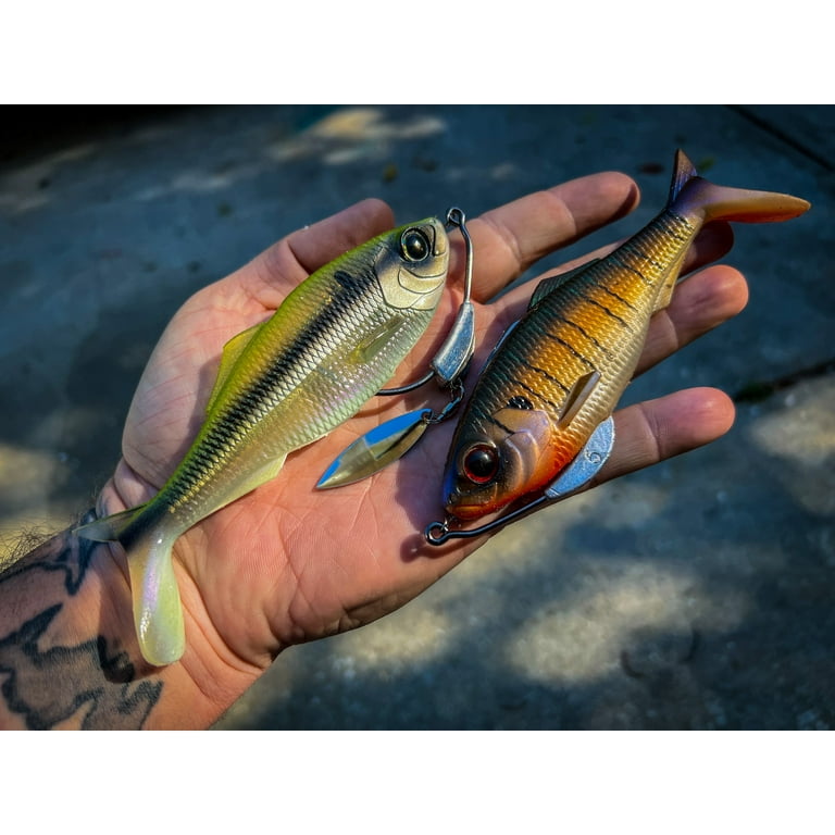 6th Sense  Bladed Keel Weighted Swimbait Hook with Screw Lock & Willow  Blade (2 Pack) - Walmart.com