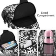 thumbnail image 4 of Sling Backpack,Black Christmas Snowflake Pattern Sling Bag with Water Bottle Holder,Waterproof Sling Bag for Men/Women with Headphone Jack for Hiking,Travel, 4 of 6