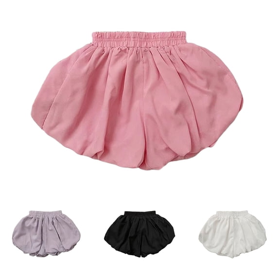 DHFJKG Girl Clothes Bloomers Shorts For Toddler Girls Summer Solid Color Elastic Waist Casual Playwear Shorts 1-6Y Versatile Bottoms