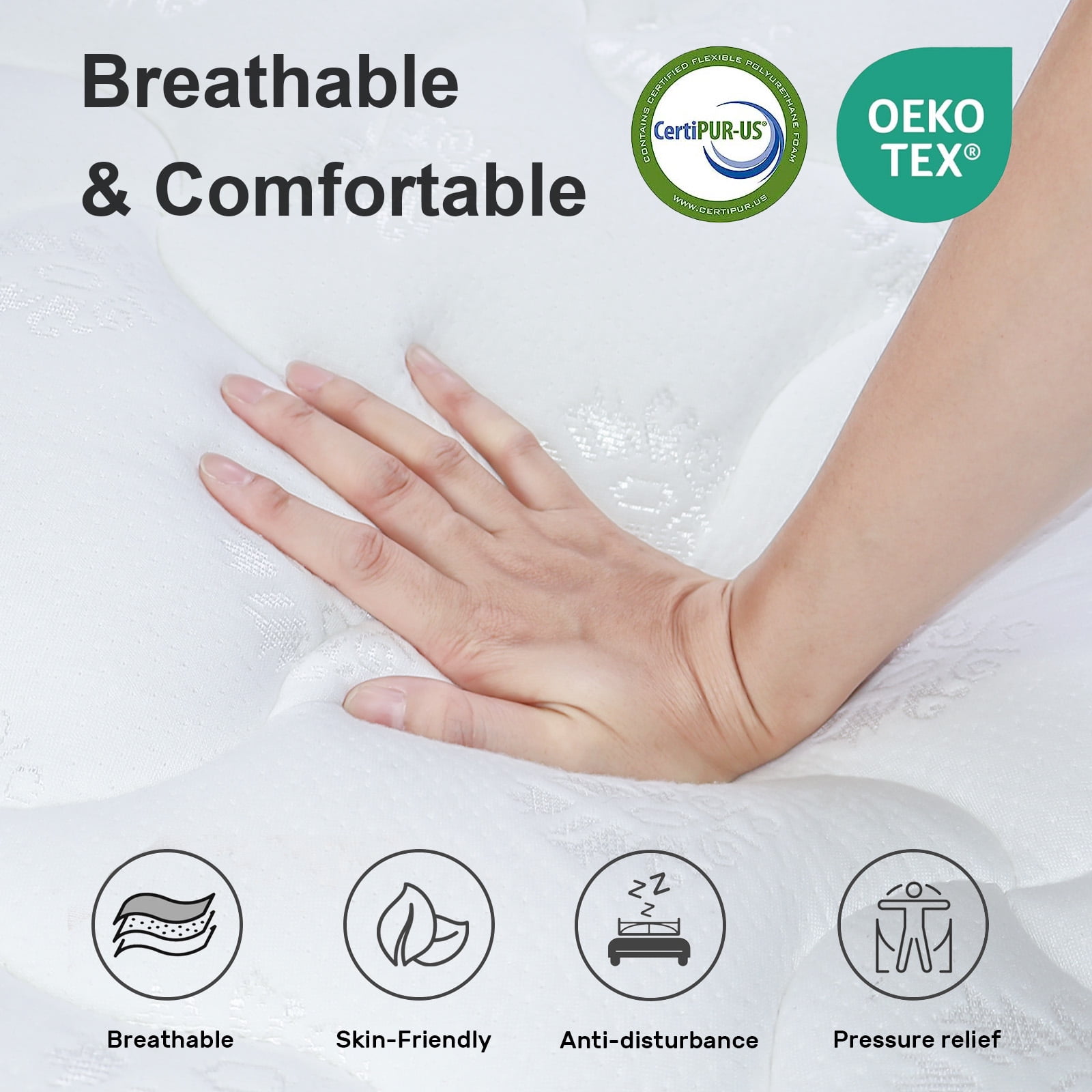 Full Mattress, 10 Inch Mattress Full Size, Individual Pocket Spring and Foam Mattress in a Box