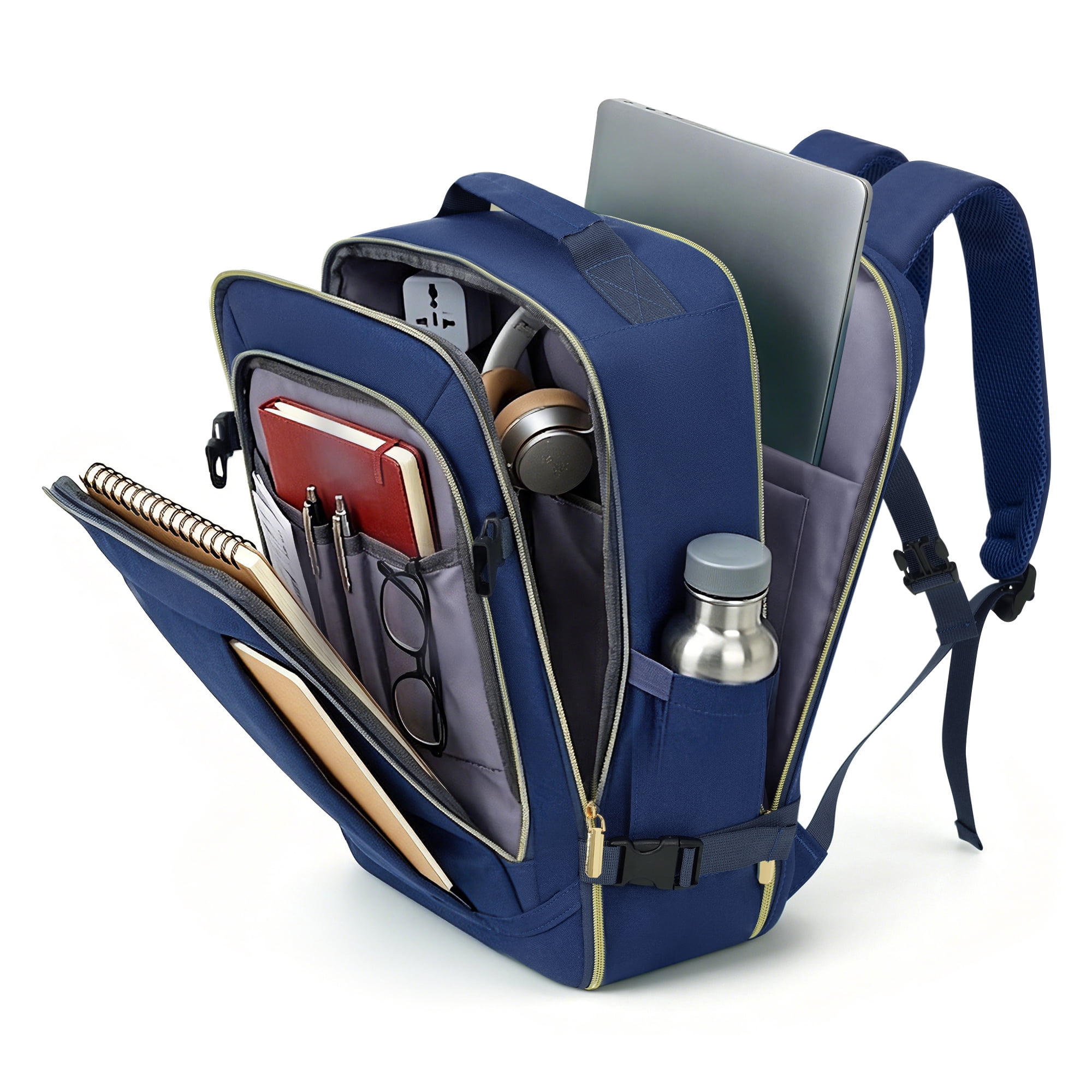 3-Piece Luggage Set, 28 Inch ABS+PC Checked Suitcase with 360° Spinner Wheels & TSA Lock, Travel Duffel & Wet-Dry Toiletry Bag for Travel
