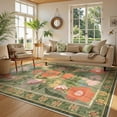 thumbnail image 2 of Moynesa 8'x10' Vintage Farmhouse Floral Washable Rugs for Living Room, Large Cottagecore Green Botanical Rug for Bedroom, Soft Colorful Boho Flower Accent Carpet for Dining Room Nursery Dorm Apartmen, 2 of 10