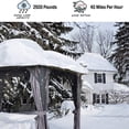 thumbnail image 4 of 10'x12' Hardtop Gazebo, Outdoor Aluminum Hard Top Gazebo with Galvanized Steel Double Roof, Permanent Metal Roof Gazebo with Nettings, Curtains for Deck, Patio (Black), 4 of 6