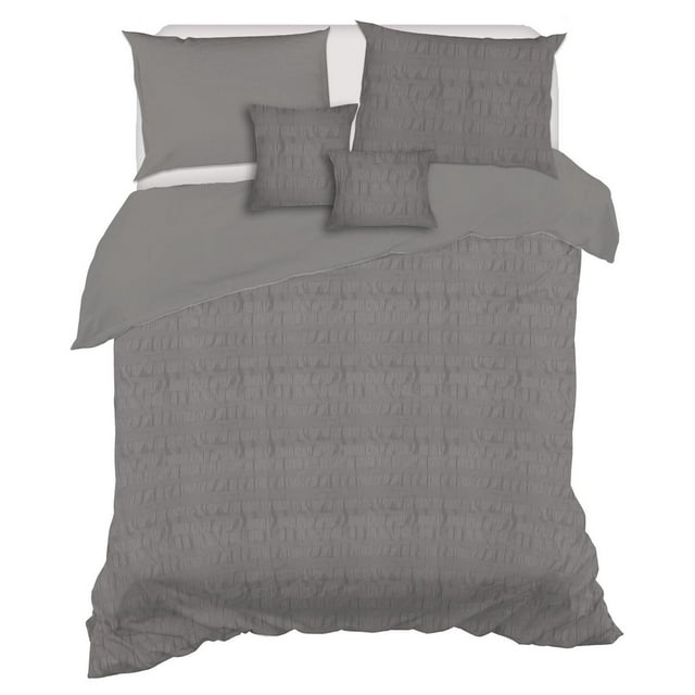 Safdie & Co. Clipped Jacquard Comforter Set 5PC - Matisse Double Queen