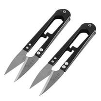 REGALWOVEN Metal Spring Scissors, 4.2", Black & Silver Tone, 2 Count