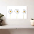 thumbnail image 2 of Elephant Stock Plucked Daisies Wall Art - Horizontal Canvas Wall Art - Living Room Wall Decor - Floral And Botanical Canvas - White And Yellow Decor - 12" x 8", 2 of 8