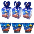 thumbnail image 2 of 6/24 cajas de papel para palomitas de maíz con temática de Disney Cars, caja de regalo de Lightning McQueen, cajas para fiestas de cumpleaños para niños, suministros de decoración, 2 of 4