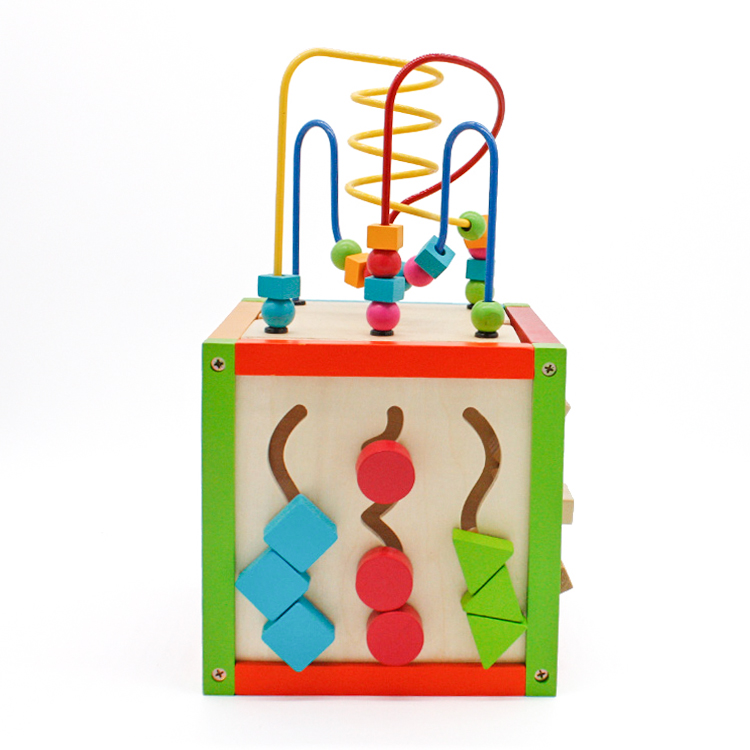 wooden block activity center