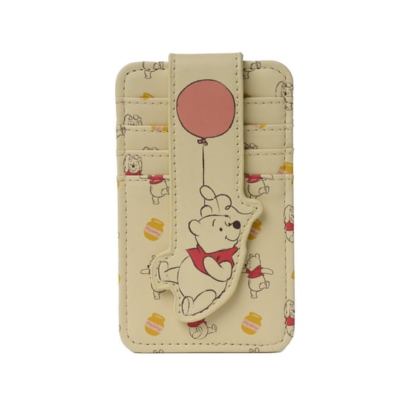 Womens Disney Winnie the Pooh Card Holder Wallet Button Snap Closure