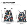 thumbnail image 4 of Kdxio Colorful Mushrooms Print Drawstring Backpack Bag,Waterproof Draw String Back Sack, Gym Drawstring Bags Swim Bag For Unisex, 4 of 9