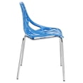 thumbnail image 2 of Modway Stencil 18" Modern Plastic Dining Side Gaming Chair in Blue, 2 of 5