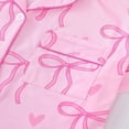 thumbnail image 4 of Emy Dola S-2XL Women Summer Pajamas Set Short Sleeve Button Down Loungewear Sets 2 Pieces Pjs Set Bowknot Valentine's Sleepwear, 4 of 7