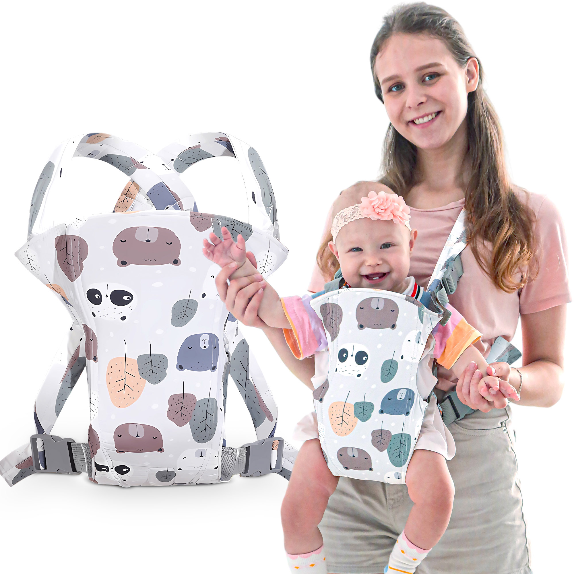 4 in 1 Baby Carrier, Infant Wraps Carrier Baby Carrier Backpack, Newborn Carrier for Baby Carrier Newborn to Toddler, Colorful
