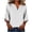 08#White, variant on Linen Tops for Women Split V Neck Blouses Womens Loose Fit Casual Tshirts 3/4 Length Sleeve Solid Blouses Women Trendy Summer Outfits