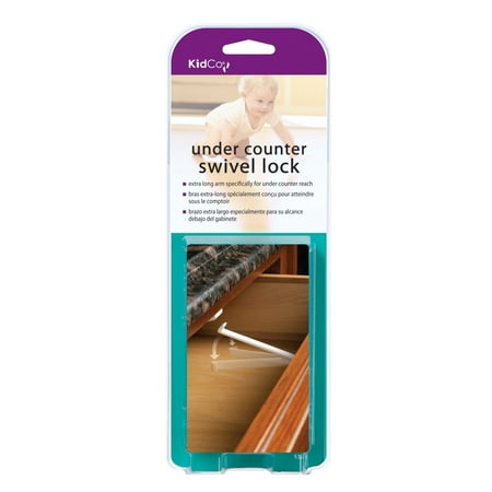 KidCo Child Safety Under Counter Swivel Lock, 4-Pack, White