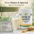 thumbnail image 6 of Canary Seed Milk Powder (Leche de Alpiste) – 16 oz (454g) Natural Plant-Based Supplement – Rich in Antioxidants & Nutrients – Supports Digestion & Detox – 100% Natural, Vegan & Non-GMO Superfood, 6 of 11