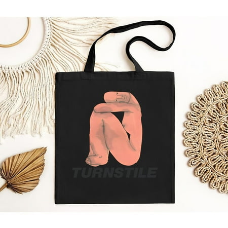 vintage Turnstile Exclusive Tote Bag - Music Band Merch - Indie Music Apparel Gift - Nonstop Feeling Album - Title Fight-TH17958