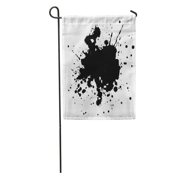 SIDONKU Abstract Black Ink Spot and Flyers Model for The Creation Garden Flag Decorative Flag House Banner 28x40 inch