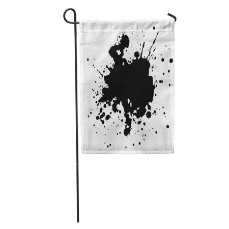 SIDONKU Abstract Black Ink Spot and Flyers Model for The Creation Garden Flag Decorative Flag House Banner 28x40 inch
