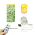 thumbnail image 7 of COEQINE Clover Musical Notes Flameless Candle Flame Effect Realistic LED Lights, Battery Operated Flameless Table Lamp with Timer Remote Color Changing for St. Patrick's Day Home Tabletop Decor, 7 of 7