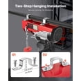 thumbnail image 6 of Electric Hoist,1320 lbs Lifting Capacity,1150W 110V Electric Steel Wire W"with 14ft Wired Remote Control,40ft Single Cable Lifting Height&Pure Copper Motor,for Garage Warehouse Factory, 6 of 6