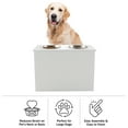 thumbnail image 3 of PETMAKER Elevated Dog Bowls with Storage Space for Pet Supplies (White), 3 of 7