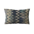 thumbnail image 4 of Plutus Brands Blue Plutus Wave Chevron Luxury Throw Pillow 20 in x 26in, Double Sided 20" x 26" Standard, 4 of 8