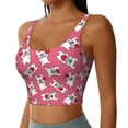 thumbnail image 2 of Honeii French Bulldog And Heart patten Workout Crop Tank Top for Women Yoga Tank Tops Athletic Sports Shirts Exercise Undershirts,Sports Bra,Sports vest-Medium, 2 of 8