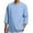 Light blue, variant on WREESH Men's Spring Summer Shirts Long Sleeved V-Neck Cotton and Linen Loose Shirt Solid Color Tops Gray