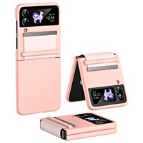 Feishell Folding Case for Samsung Galaxy Z Flip3 with Soft Belt Hinge Protection Phone Cover, Luxury Colors Ultra Slim Lightweight Rugged PC Shockproof Thin Fit Case for Samsung Galaxy Z Flip3,Pink