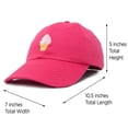 thumbnail image 3 of DALIX Soft Serve Ice Cream Hat Cotton Baseball Cap in Hot Pink, 3 of 7