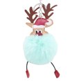 thumbnail image 2 of Dserfhy Christmas Deer Keychain Cute Reindeer Pom Pom Keyring Faux Fur Fluffy Plush Ball Charm for Handbag Backpack Purse Accessory, 2 of 8