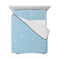 thumbnail image 7 of Quilts Twin-XL Size Bedding Set, Blue Christmas Snowflake Lightweight Quilted Comforter, Winter Snowflake Xmas Soft Reversible Bedspread Coverlet with Pillow Covers for All Season, 68" x 98", 7 of 7