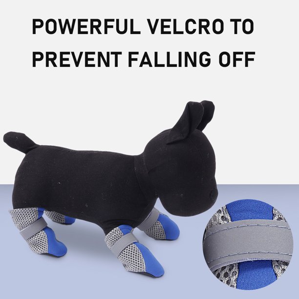 Zapatos Para Pasear Perros Zapatos para perros Pet Paw Protector Boot Puppy Zapatillas antideslizantes (Azul oscuro XL)