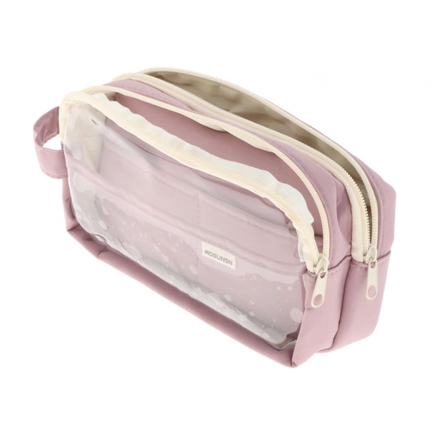 Estuche para lápices Capibala, bolsa para útiles escolares, estuche de maquillaje, bolsa organizadora de papelería Púrpura
