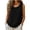 42# Black, variant on Women's Sleeveless Linen Tops Casual Round Neck Pleated Front Tops Loose Fit Lightweight Cotton Blend Tees Khaki S